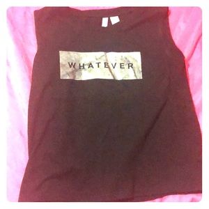 Black no sleeves shirt from forever 21 never worn